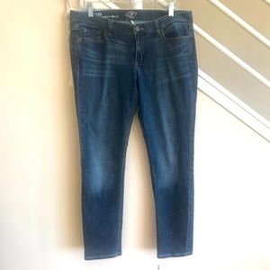 Loft Denim Modern Skinny Mid Rise Jeans in Dark Blue Wash Size 31, 12 Petite